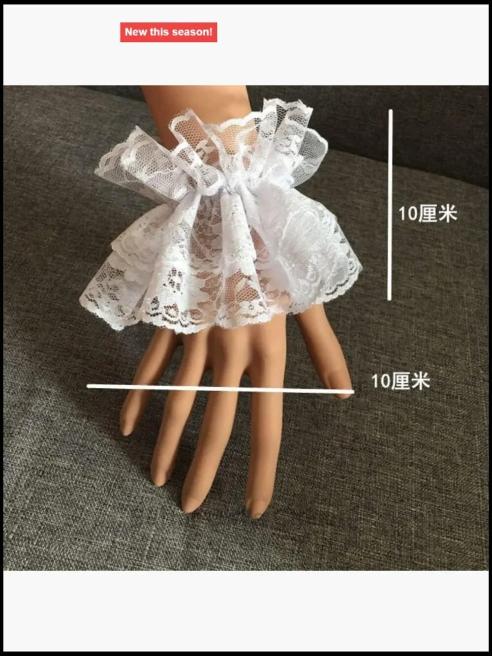 Lace Gloves Wrist Bracelet for Costume Party Tea Party